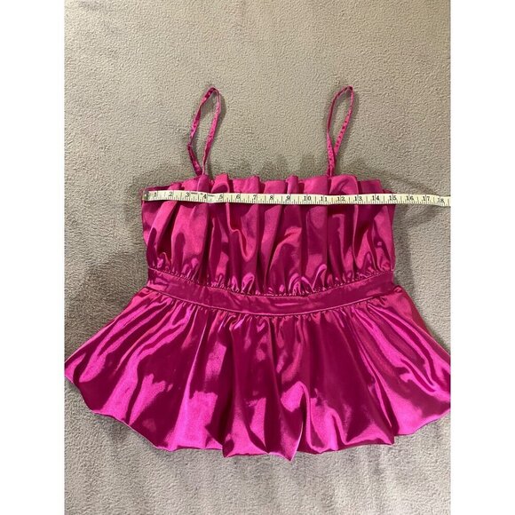 Thirty Thirty Juniors Womens Pink Crop Tank Top - Large - Picture 7 of 12